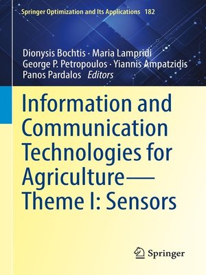 cover image of Information and Communication Technologies for Agriculture—Theme I